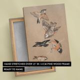 Finches Bird Study canvas print, front and back view