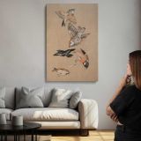 Finches Bird Study canvas print, room display