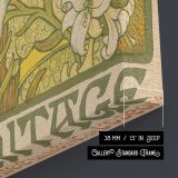 L'Ermitage Floral Art Nouveau Design by Paul Berthon canvas print, canvas edge detail