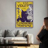 Vio-Violet Lundborg Perfume Design by Louis Rhead canvas print, room display