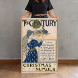 The Century Christmas Magazine Cover canvas print, held for scale