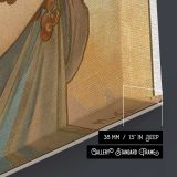 Fruit Art Nouveau Woman by Alphonse Mucha canvas print, canvas edge detail