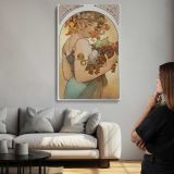Fruit Art Nouveau Woman by Alphonse Mucha canvas print, room display