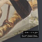 Two Birds on Branches by Theo van Hoytema canvas print, canvas edge detail
