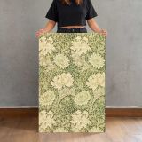 Chrysanthemum Floral Pattern by William Morris canvas print, held for scale