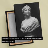 Bust of Faith Sculpture by Hiram Powers canvas print, front and back view