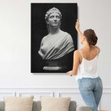 Bust of Faith Sculpture by Hiram Powers canvas print, displayed on a wall