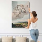 Flora Dispensing Her Favours on the Earth by Robert John Thornton canvas print, displayed on a wall