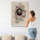 Portrait of Carl Linnaeus by Robert John Thornton canvas print, displayed on a wall