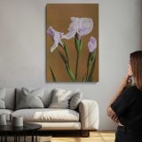 Purple Japanese Iris by Ogawa Kazumasa canvas print, room display