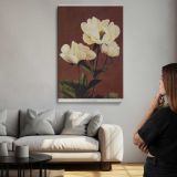 Cream Peony Flowers by Ogawa Kazumasa canvas print, room display