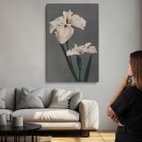 White Japanese Iris by Ogawa Kazumasa canvas print, room display
