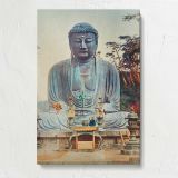 Bronze Buddha at Kamakura by Ogawa Kazumasa canvas print, front view