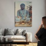 Bronze Buddha at Kamakura by Ogawa Kazumasa canvas print, room display