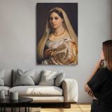 Woman with a Veil La Donna Velata by Raphael canvas print, room display