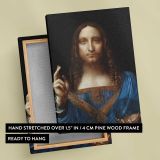 Salvator Mundi by Leonardo da Vinci canvas print, front and back view