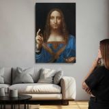 Salvator Mundi by Leonardo da Vinci canvas print, room display