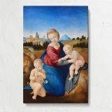 Madonna and Child with the Infant Saint John by Raphael canvas print, front view