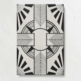 Circle and Cross Black and White Ornament by Samuel Jessurun de Mesquita canvas print, front view