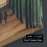 The Avenue in Saint-Cloud Park by Henri Rousseau canvas print, canvas edge detail