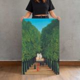 The Avenue in Saint-Cloud Park by Henri Rousseau canvas print, held for scale