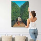 The Avenue in Saint-Cloud Park by Henri Rousseau canvas print, displayed on a wall
