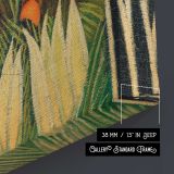 Monkeys and Parrot in the Virgin Forest by Henri Rousseau canvas print, canvas edge detail