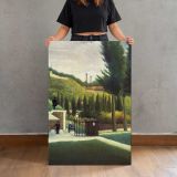 Toll Gate The Customs Post by Henri Rousseau canvas print, held for scale