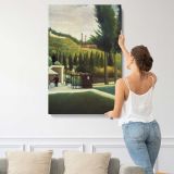 Toll Gate The Customs Post by Henri Rousseau canvas print, displayed on a wall