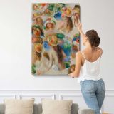 Study of Heads by Pierre-Auguste Renoir canvas print, displayed on a wall