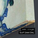 Rococo Vase with Flowers by Paul Cézanne canvas print, canvas edge detail
