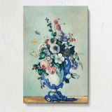 Rococo Vase with Flowers by Paul Cézanne canvas print, front view