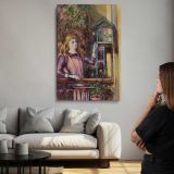 Girl with Birdcage by Paul Cézanne canvas print, room display