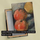 Two and a Half Apples by Paul Cézanne canvas print, front and back view