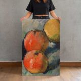 Two and a Half Apples by Paul Cézanne canvas print, held for scale