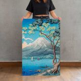Mount Fuji from Lake Yamanaka by Hiroaki Takahashi canvas print, held for scale