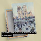 Quai Saint-Michel and Notre-Dame by Maximilien Luce canvas print, front and back view