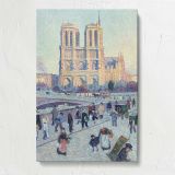Quai Saint-Michel and Notre-Dame by Maximilien Luce canvas print, front view
