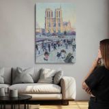 Quai Saint-Michel and Notre-Dame by Maximilien Luce canvas print, room display