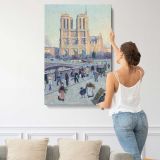 Quai Saint-Michel and Notre-Dame by Maximilien Luce canvas print, displayed on a wall