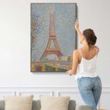 La Tour Eiffel by Georges Seurat canvas print, displayed on a wall