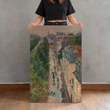 Paris Street Scene by Maximilien Luce canvas print, held for scale