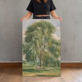 Large Tree in a Summer Landscape with a Horse canvas print, held for scale