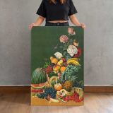 American Fruits and Flowers Vintage Still Life canvas print, held for scale