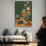 American Fruits and Flowers Vintage Still Life canvas print, room display