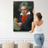 Beethoven Portrait canvas print, displayed on a wall