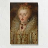 Portrait of Queen Elizabeth I canvas print, front view