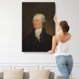 Alexander Hamilton Portrait canvas print, displayed on a wall