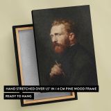 Portrait of Vincent van Gogh canvas print, front and back view