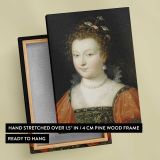 Renaissance Woman in an Ornate Dress canvas print, front and back view